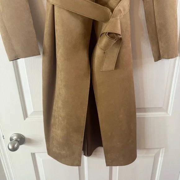 NWT H&M Classic Brown Trench Coat - Picture 4 of 9